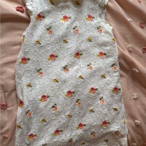 Janie and Jack White Floral Girls Dress size 4 4T